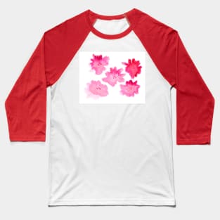 Watercolor flowers pink. Art decoration, sketch. Illustration hand drawn modern Baseball T-Shirt